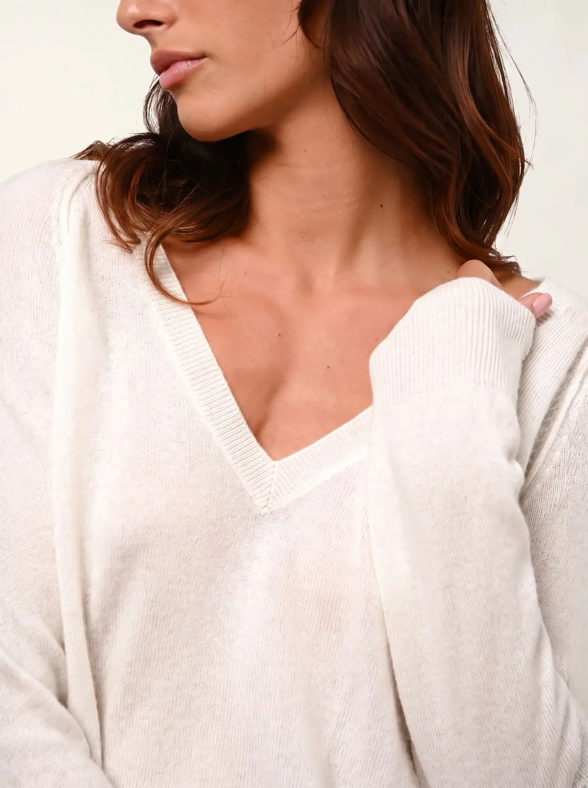 Jersey Cuello V - Giusalet - Marfil