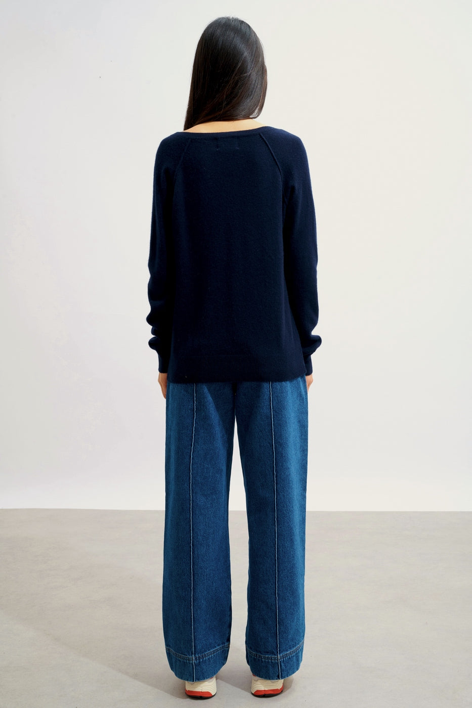 V-Neck Jumper - Giusalet - Navy