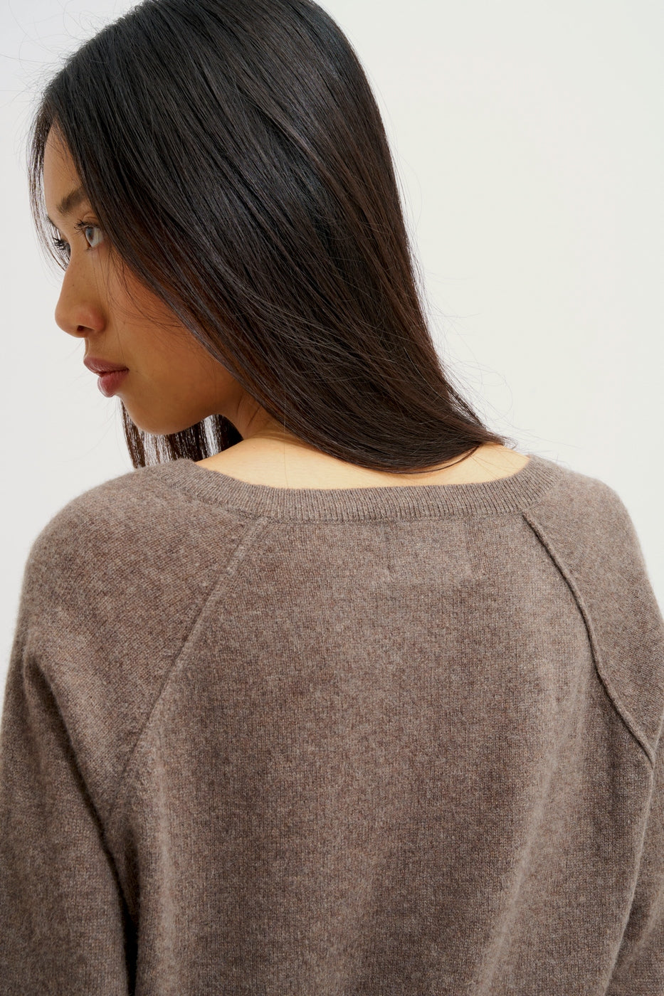 V-Neck Jumper - Giusalet - Taupe Marl