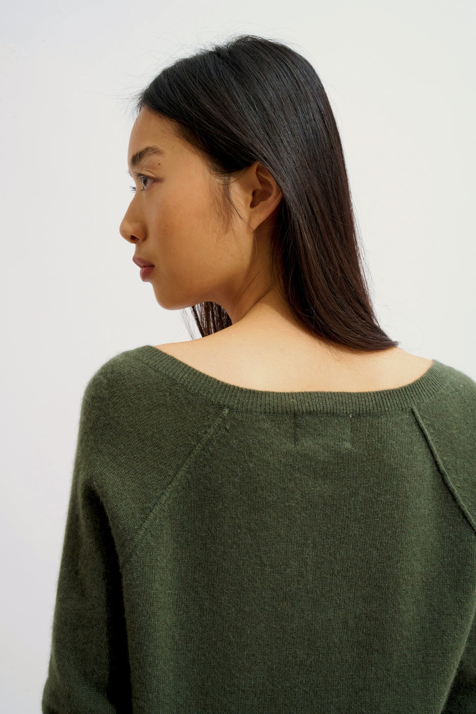 Jersey de cuello en V - Giusalet - Caqui