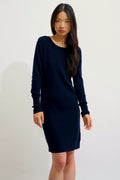 Round Neck Dress - Armet - Navy
