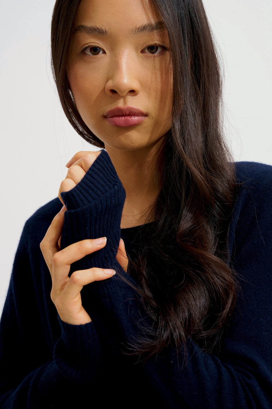 Round Neck Dress - Armet - Navy