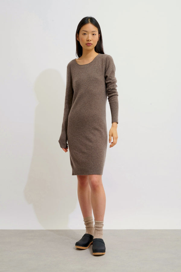 Robe Col Rond - Armet - Taupe Chiné