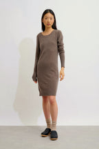 Robe Col Rond - Armet - Taupe Chiné