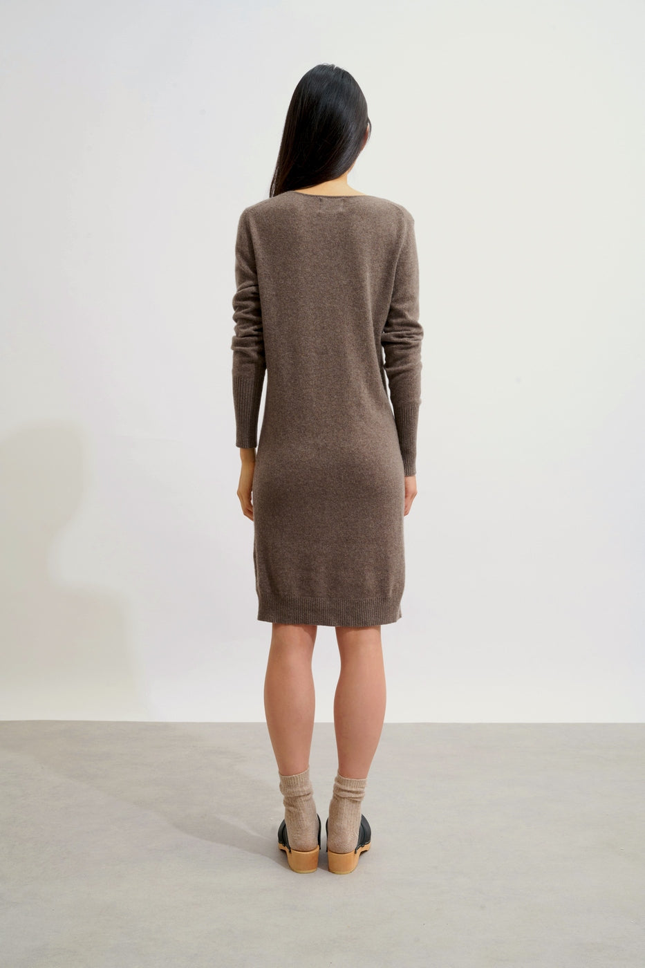 Robe Col Rond - Armet - Taupe Chiné