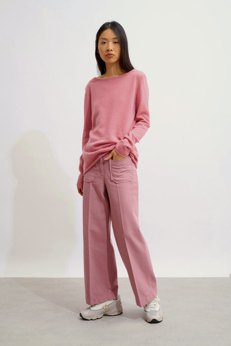 Boat Neck Jumper - Criou - Petal