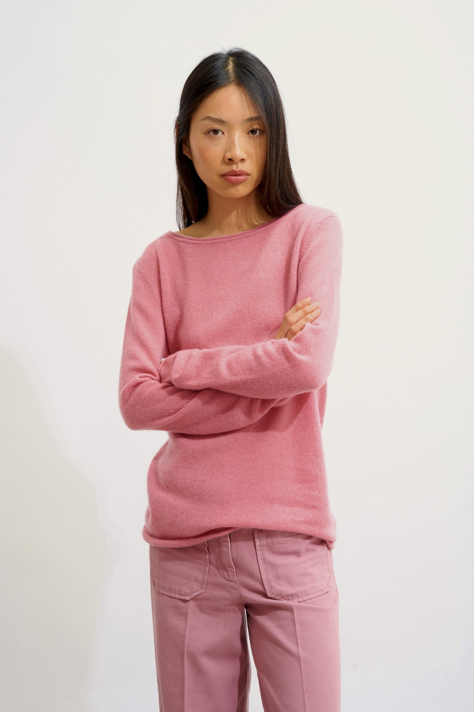 Boat Neck Jumper - Criou - Petal