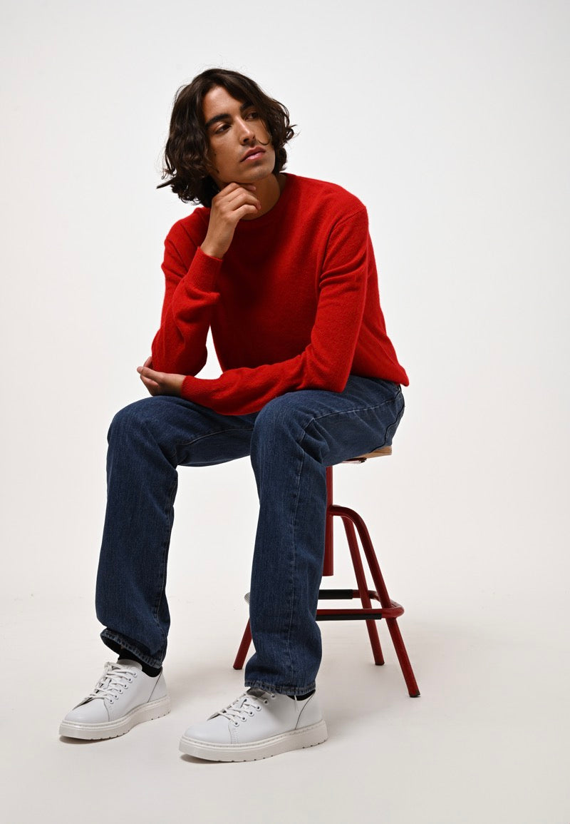 Round-Neck Jumper - Aiglière - Red