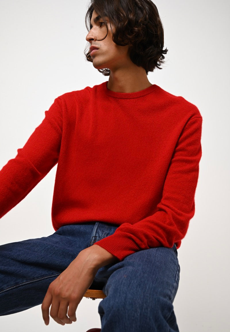 Round-Neck Jumper - Aiglière - Red