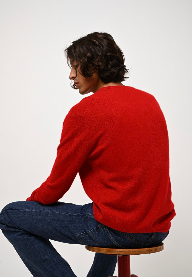Round-Neck Jumper - Aiglière - Red