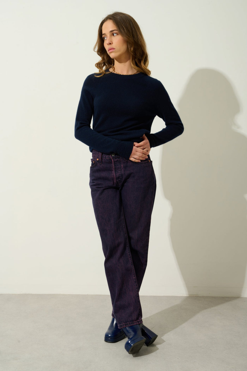 Pull Col Rond - Ecrin - Navy