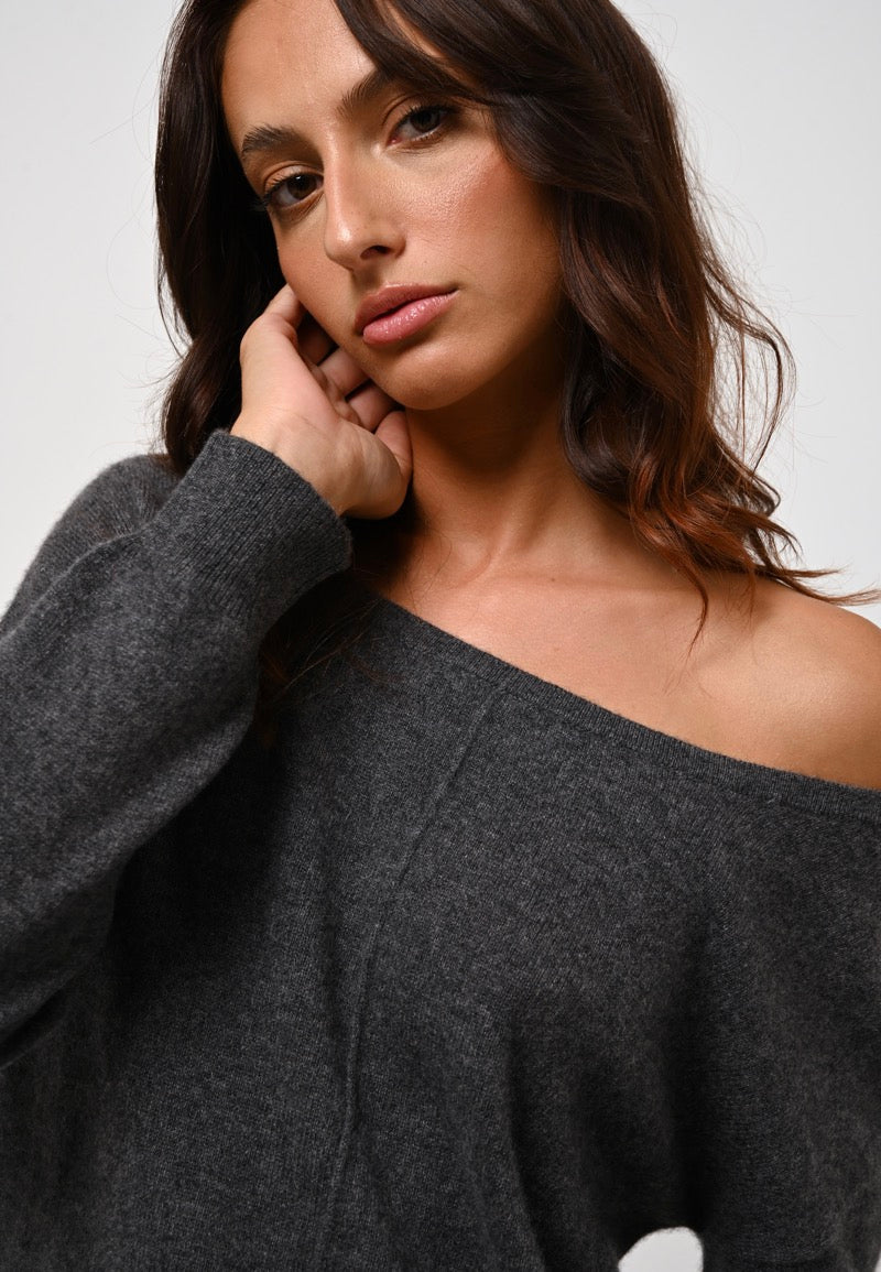 Jersey Cuello Redondo - Faraut - Antracita Jaspeada
