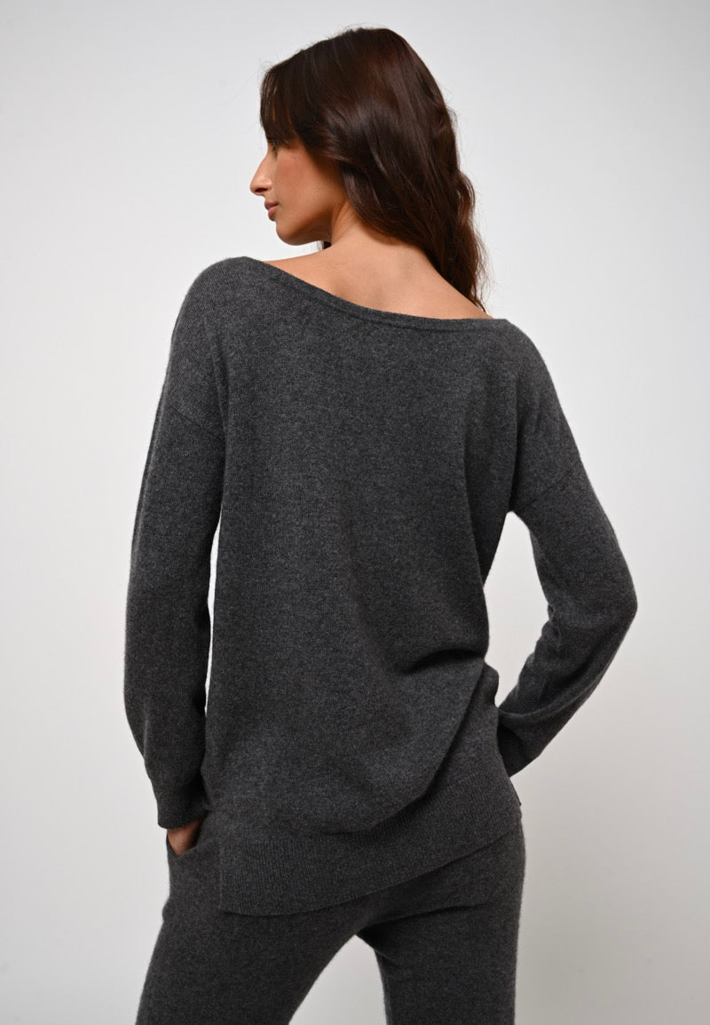 Jersey Cuello Redondo - Faraut - Antracita Jaspeada