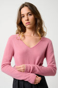 V-Neck Jumper - Galise - Pink