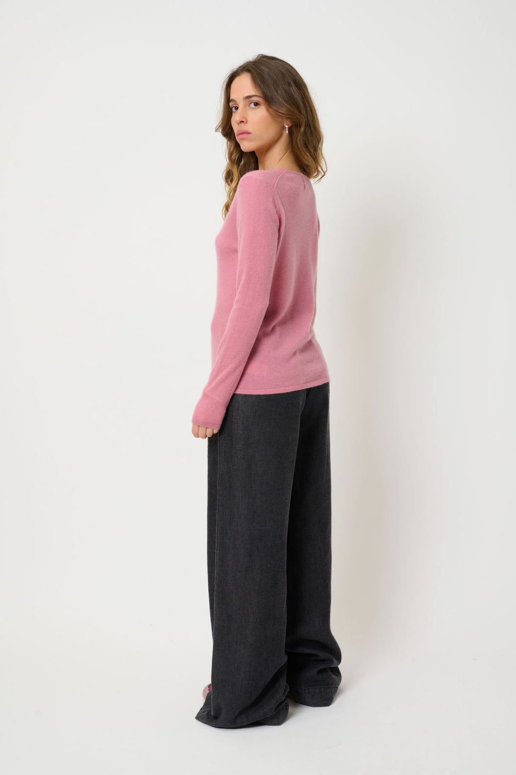 V-Neck Jumper - Galise - Pink