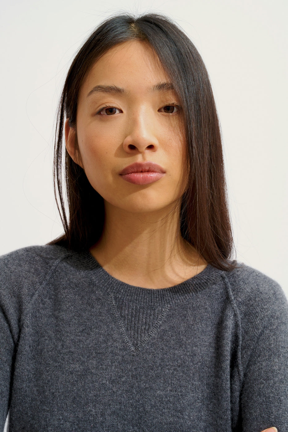 Round-Neck Jumper - Etret - Anthracite Marl
