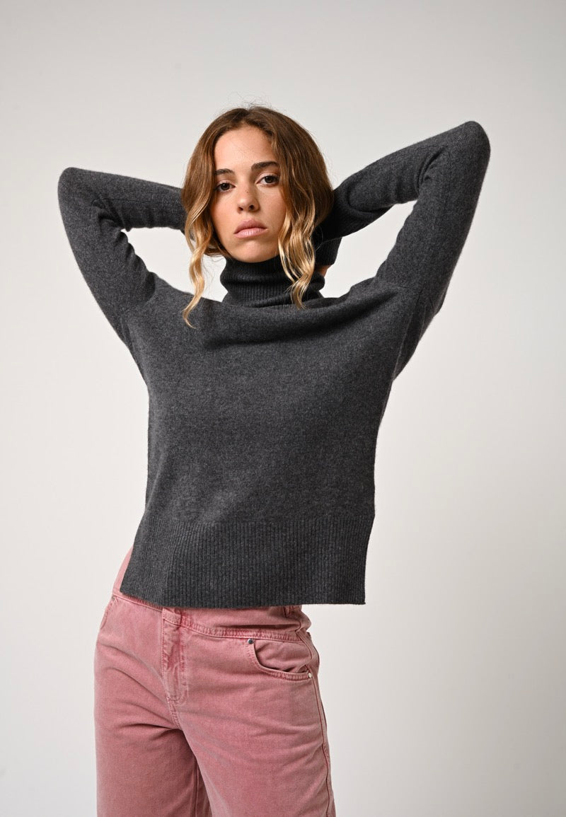 Roll-Neck Jumper - Fornet - Marl Anthracite