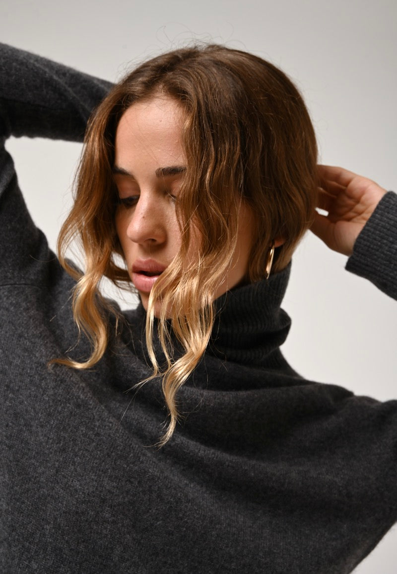 Roll-Neck Jumper - Fornet - Marl Anthracite