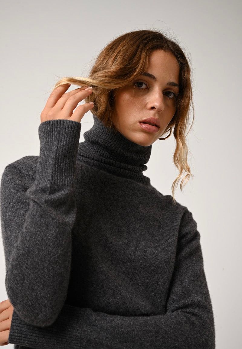Roll-Neck Jumper - Fornet - Marl Anthracite