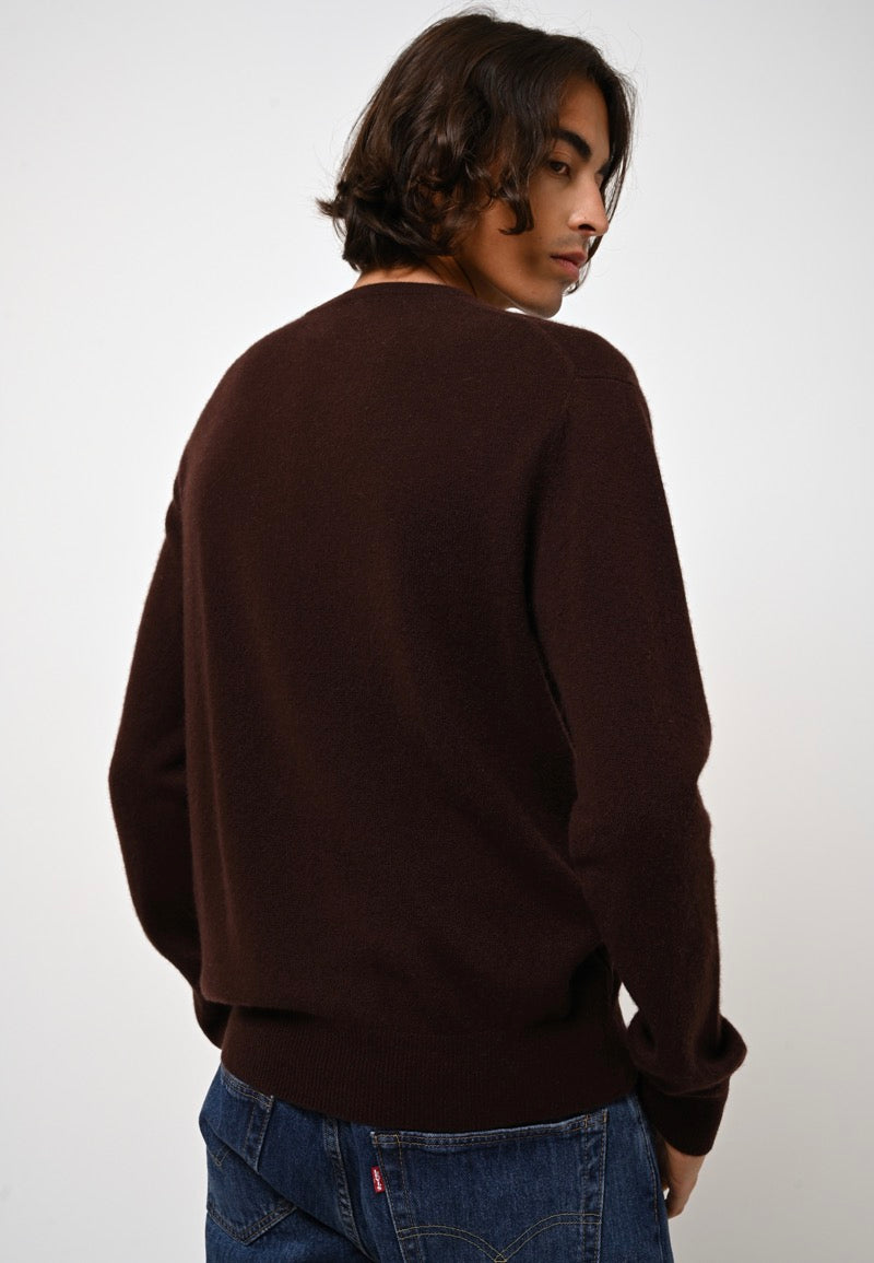 Pull Col Rond - Aiglière - Marron