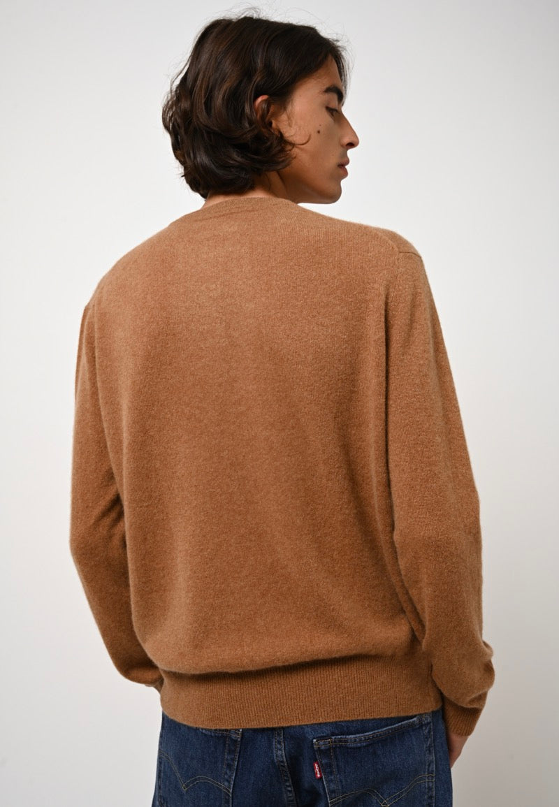 Round Neck Jumper - Aiglière - Hazelnut