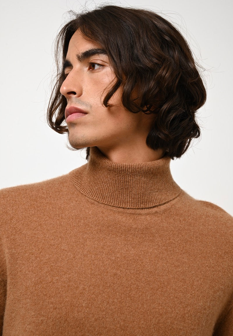 Pull Col Roulé - Bange - Noisette