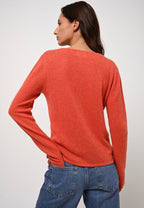 V-Neck Cardigan - Chalais - Marl Orange