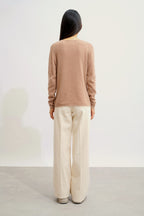 Cardigan Col V - Chalais - Camel Chiné