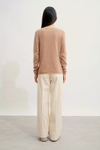 V-Neck Cardigan - Chalais - Heather Camel