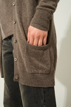 Cardigan Col V - Cimet - Taupe Chiné