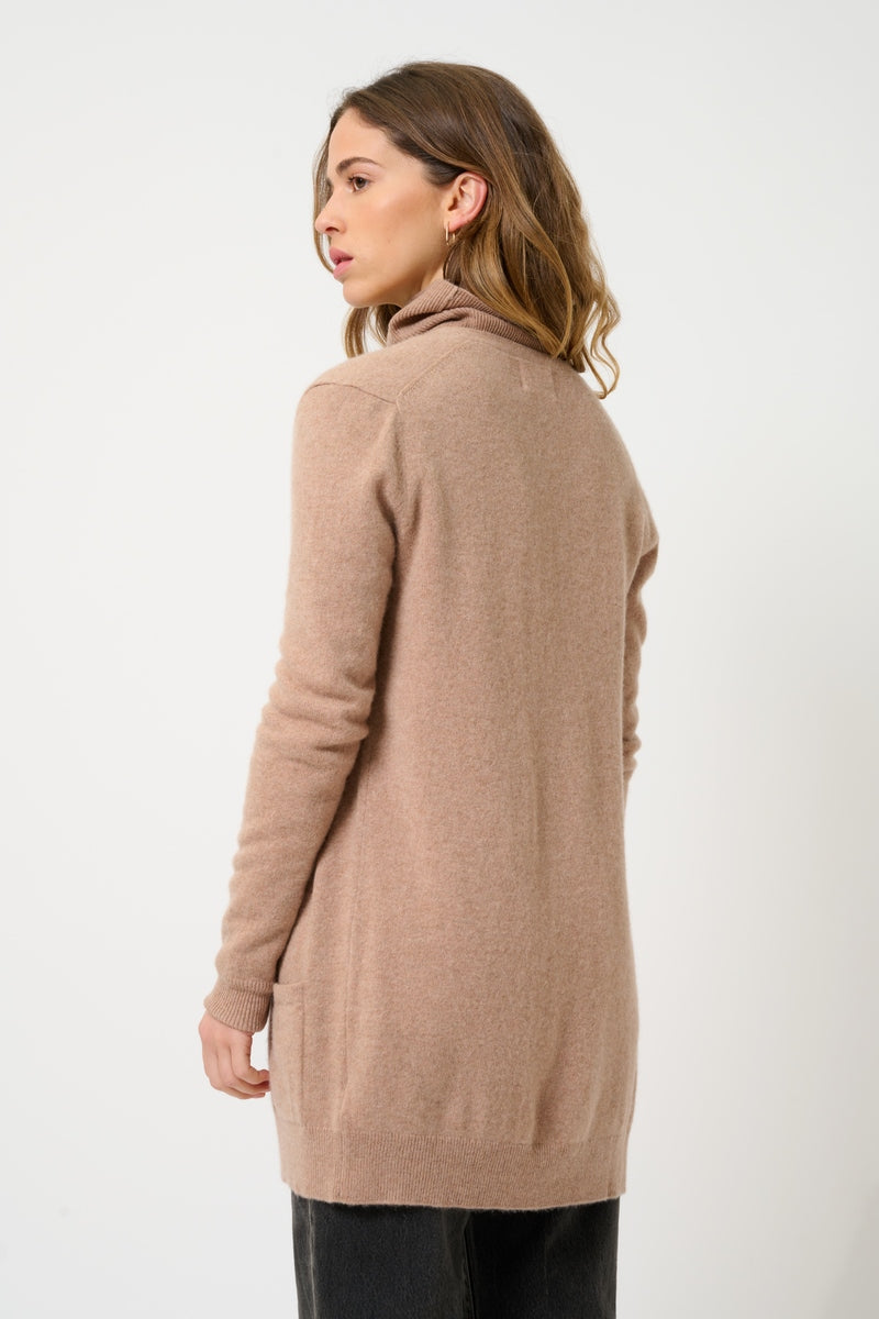 Cardigan Col V - Cimet - Marron