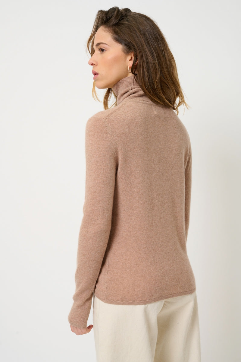 Roll-Neck Jumper - Bise - Marl Camel