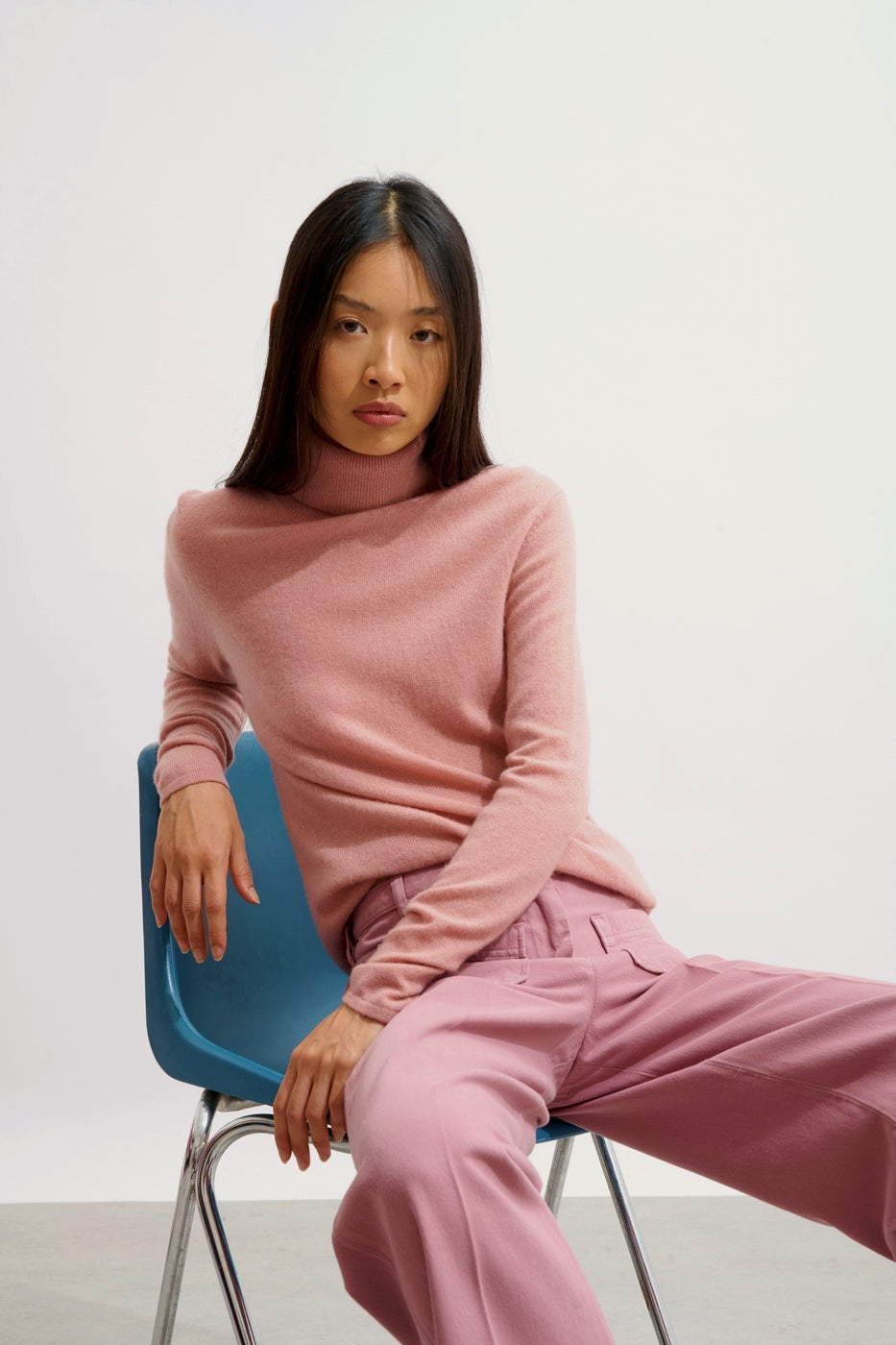 Roll-Neck Jumper - Bise - Rosewood