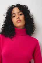 Jersey de cuello alto - Bise - Rosa