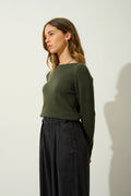 Boat-Neck Jumper - Criou - Khaki