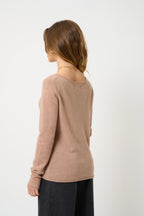 Jersey Cuello Barco - Criou - Camel Jaspeado