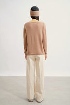 Boat Neck Jumper - Lanfon - Marl Camel