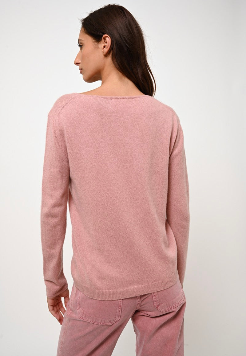 Boat Neck Jumper - Lanfon - Pink