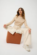 Round Neck Sweater - Ecrin - Sand