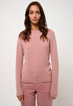 Pull Col Rond - 100% Cachemire 2 Fils - Bois De Rose - Femme