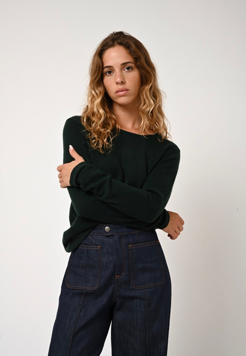 Round-Neck Jumper - Epéna - Cypress