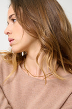 Jersey de cuello redondo - Epéna - Camel jaspeado