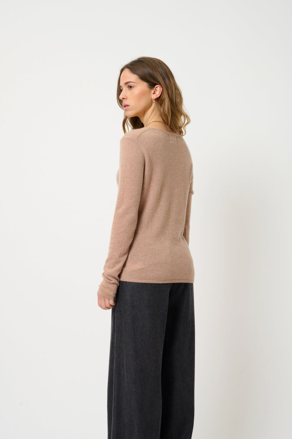 Jersey de cuello redondo - Epéna - Camel jaspeado