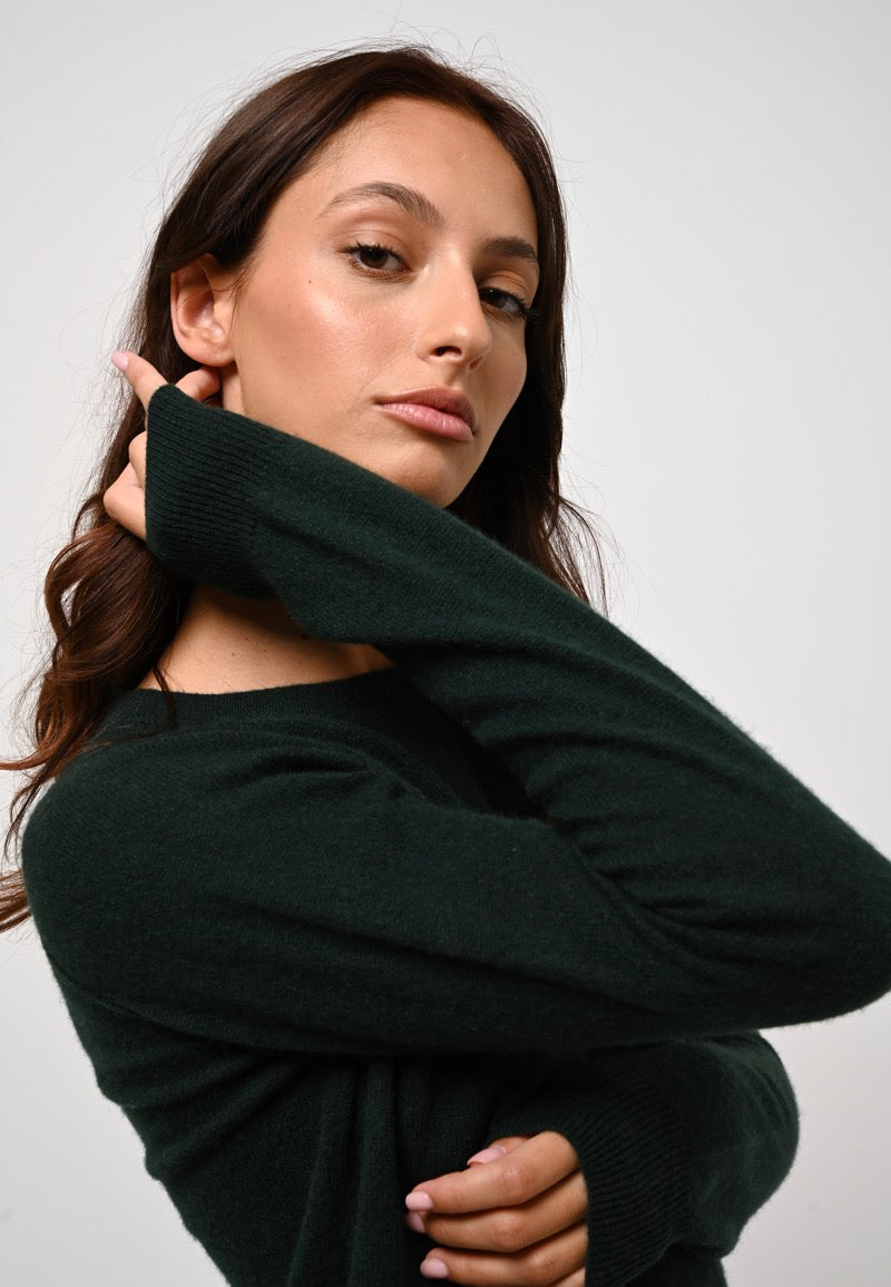 Round-Neck Jumper - Etret - Green