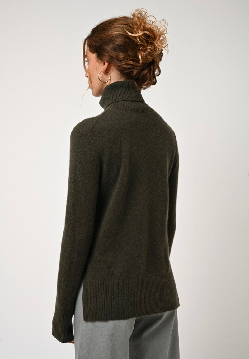 Pull Col Roulé - Fornet - Kaki