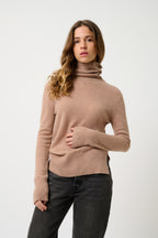 Roll-Neck Jumper - Fornet - Camel Marl