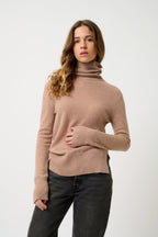 Pull Col Roulé - Fornet - Camel Chiné