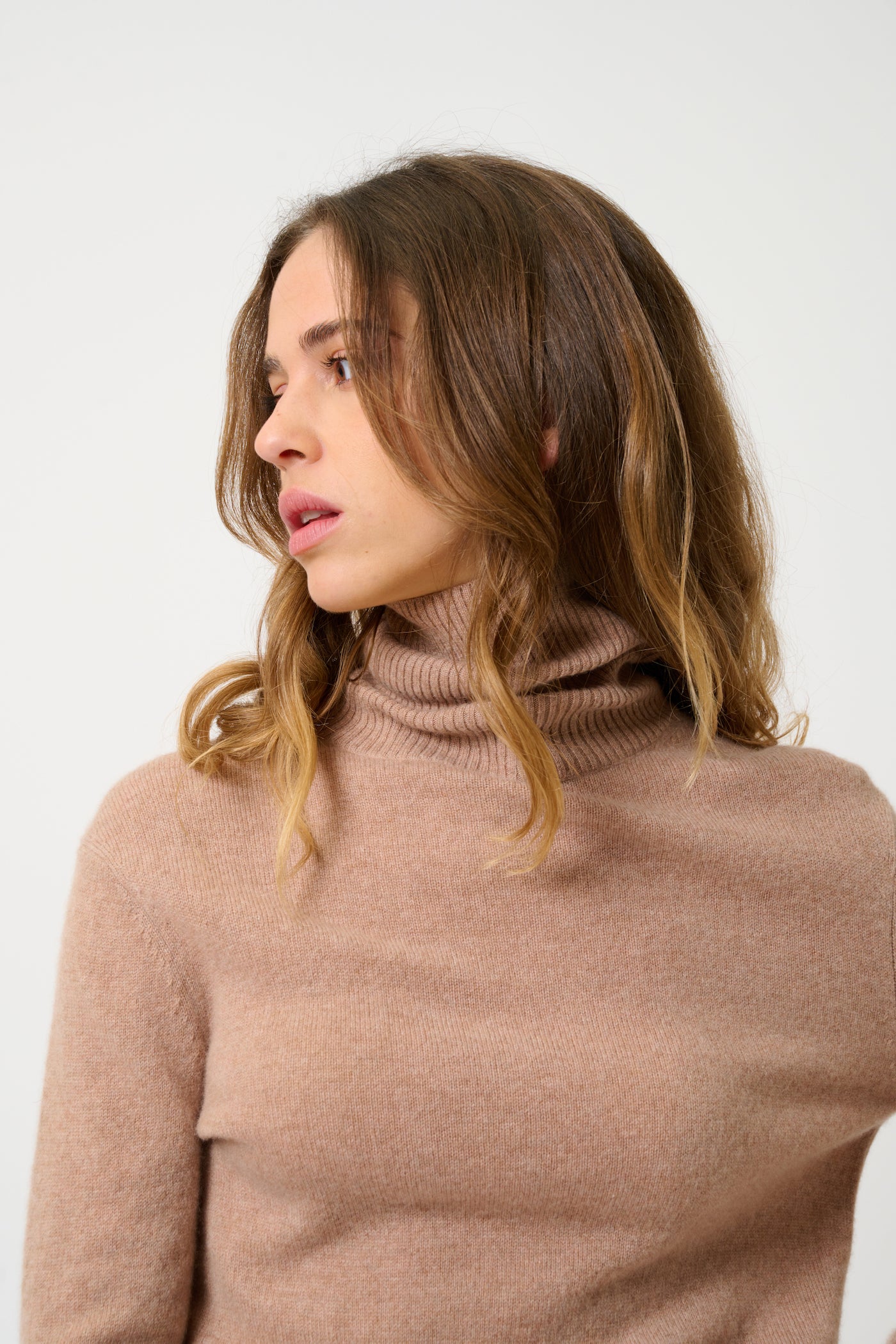 Roll-Neck Jumper - Fornet - Camel Marl