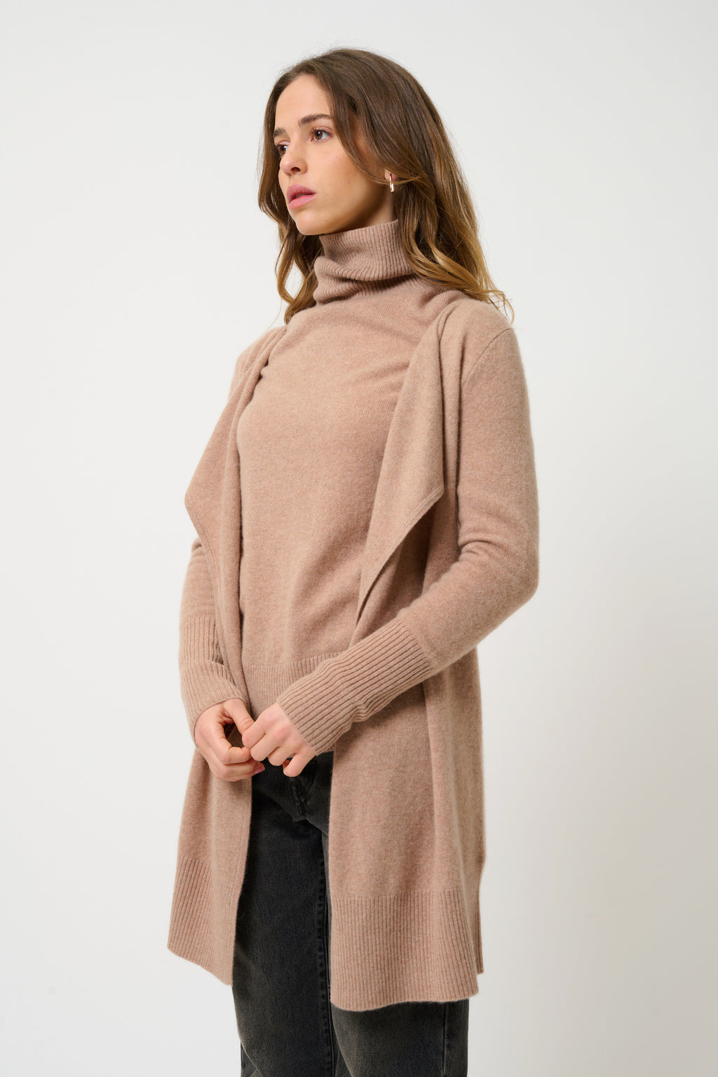 Roll-Neck Jumper - Fornet - Camel Marl