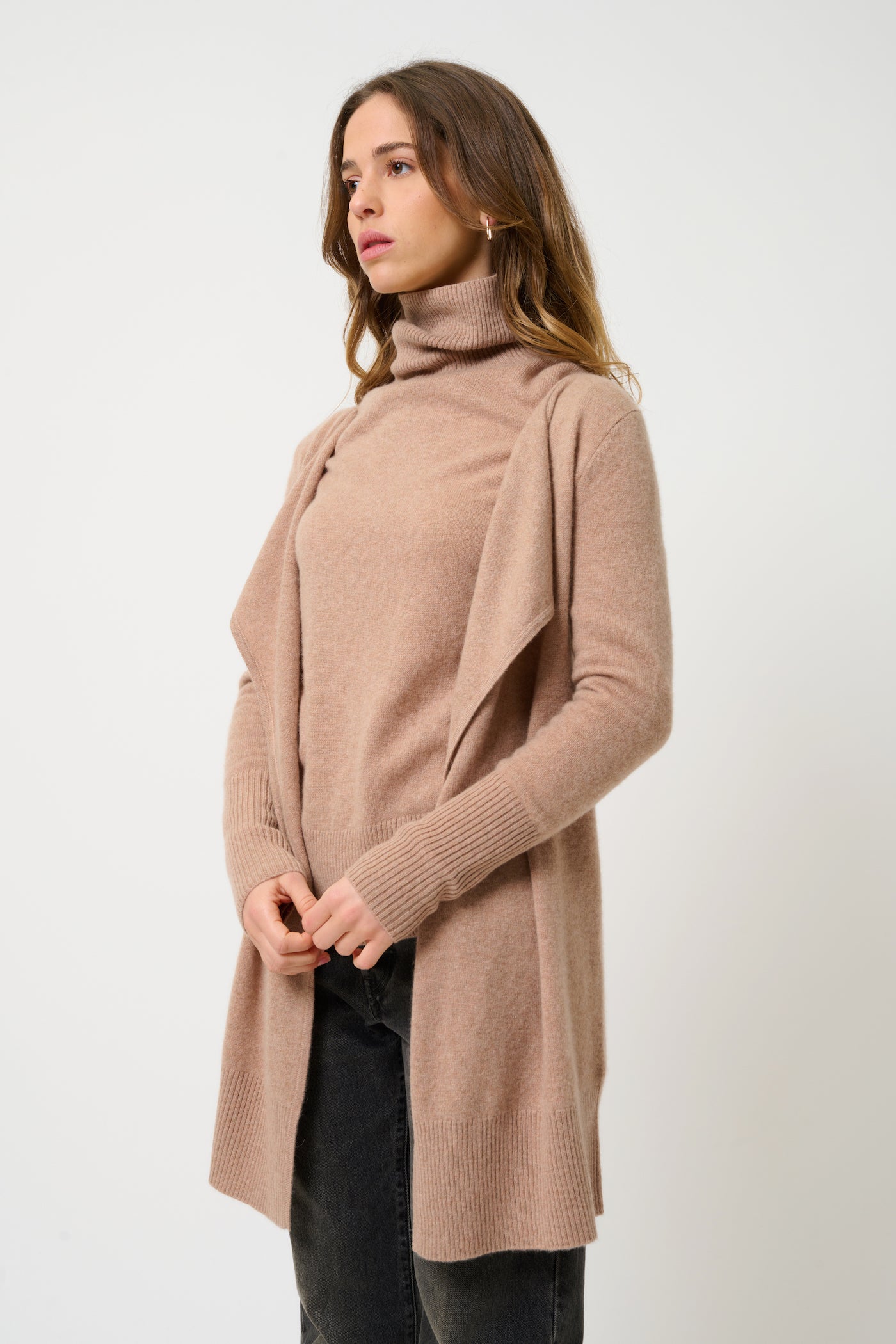 Roll-Neck Jumper - Fornet - Camel Marl